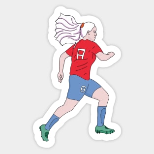 Running Soccer Player Football Sticker